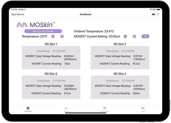 MOSkin Mobile Application Screen