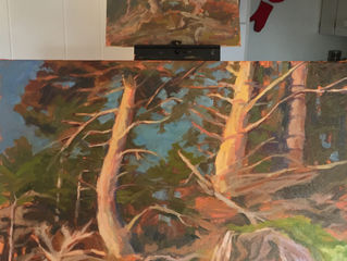 Winter = Enlarging sketches