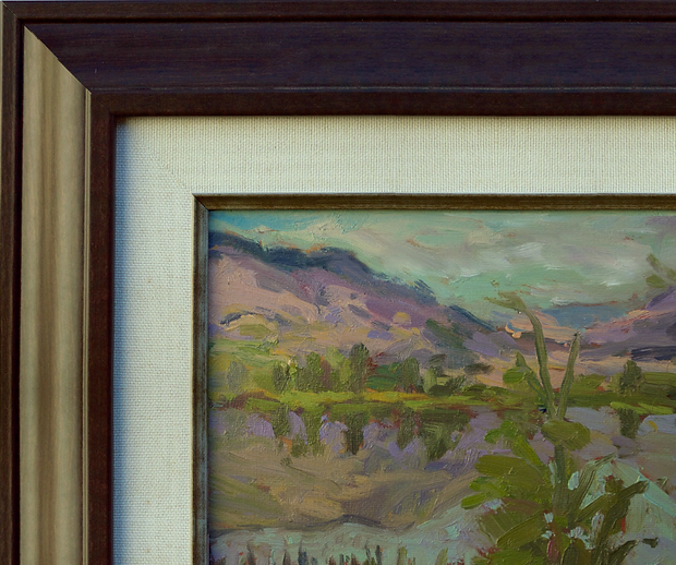 Brazilian Walnut Frame with Linen Liner