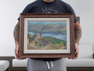 Three paintings framed and off to Penticton Gallery