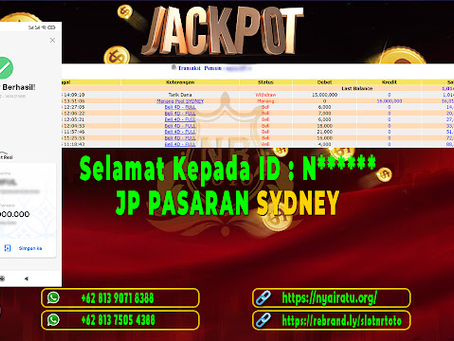 Bukti Pembayaran JP Togel SYDNEY 25 NOVEMBER 2022