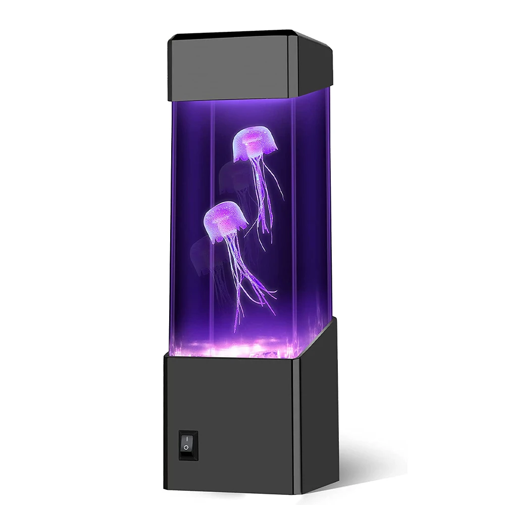 Led Jellyfish Tank Night Light Color Changing Table Lamp Aquarium Electric Mood
