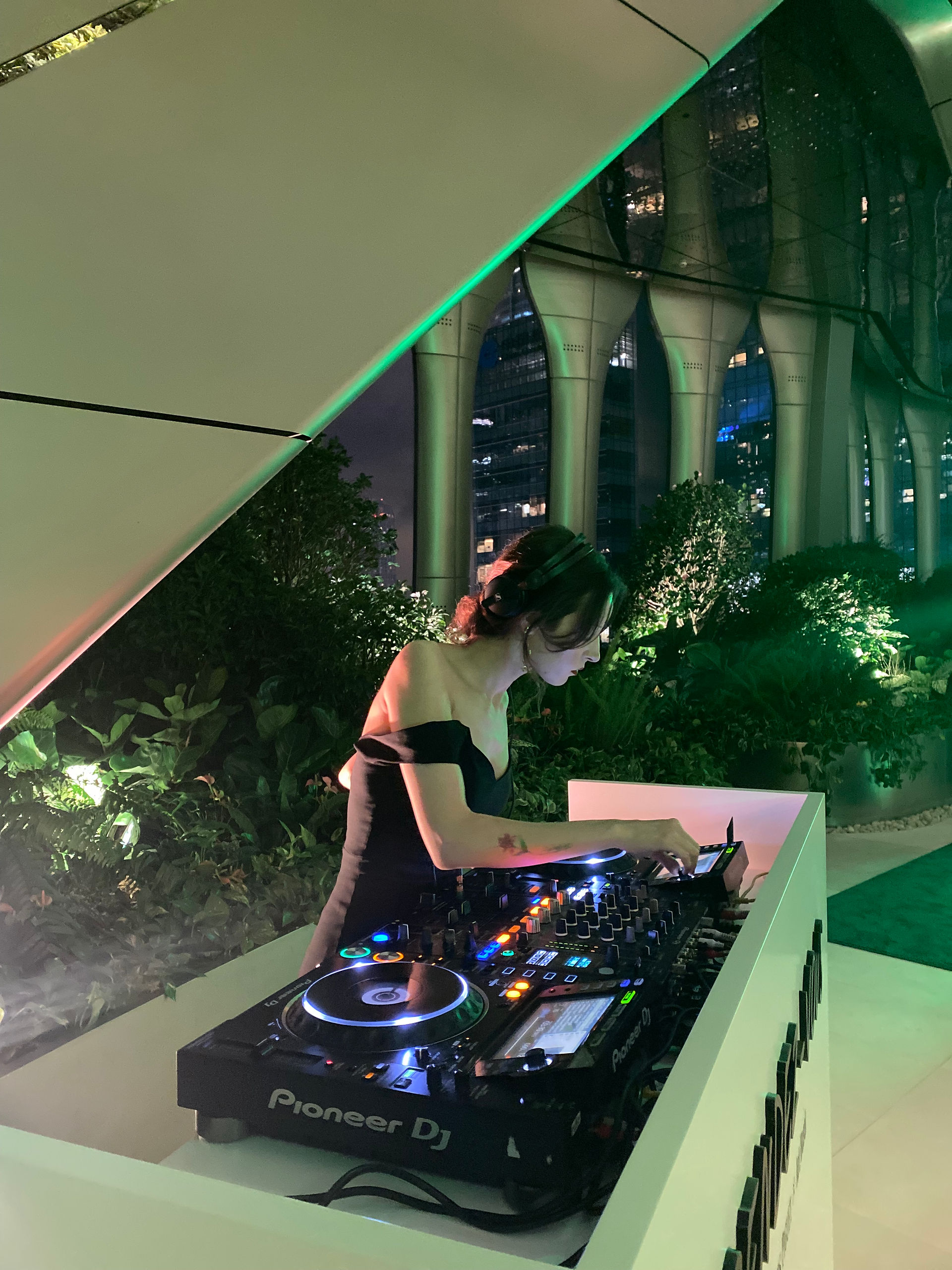 Aggness DJ (Federica Monti) performing during Art Basel Hong Kong x Audemars Piguet