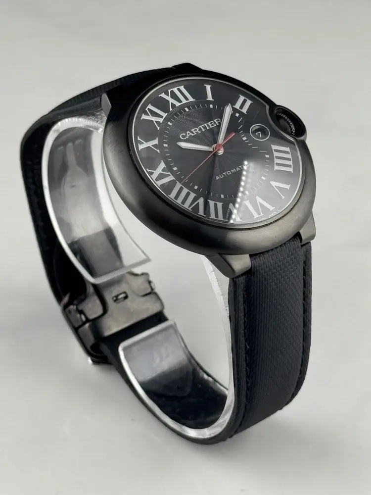 Thumbnail: Cartier Ballon Bleu Automatic Black DLC 42mm Watch Excellent Box/Paper WSBB0015