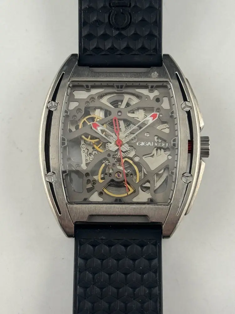 Thumbnail: CIGA Design Skeleton Z Series Titanium Mechanical Watch 2 Straps Box Papers