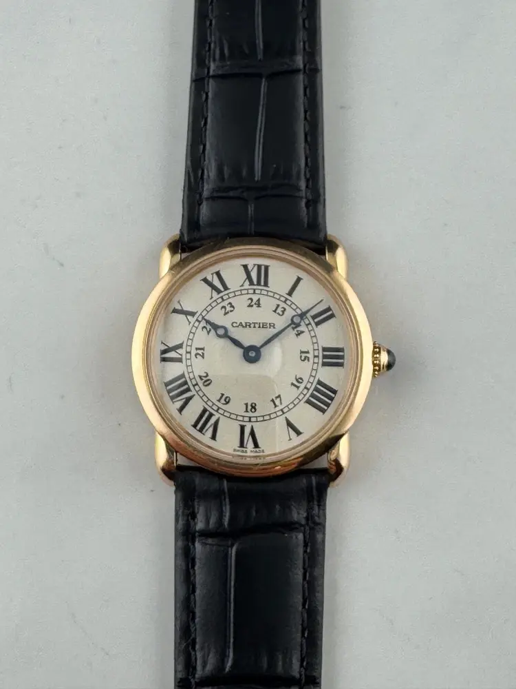 Thumbnail: Cartier Ronde Louis Cartier 29mm 18K Rose Gold Roman Dial W6800151 US Seller