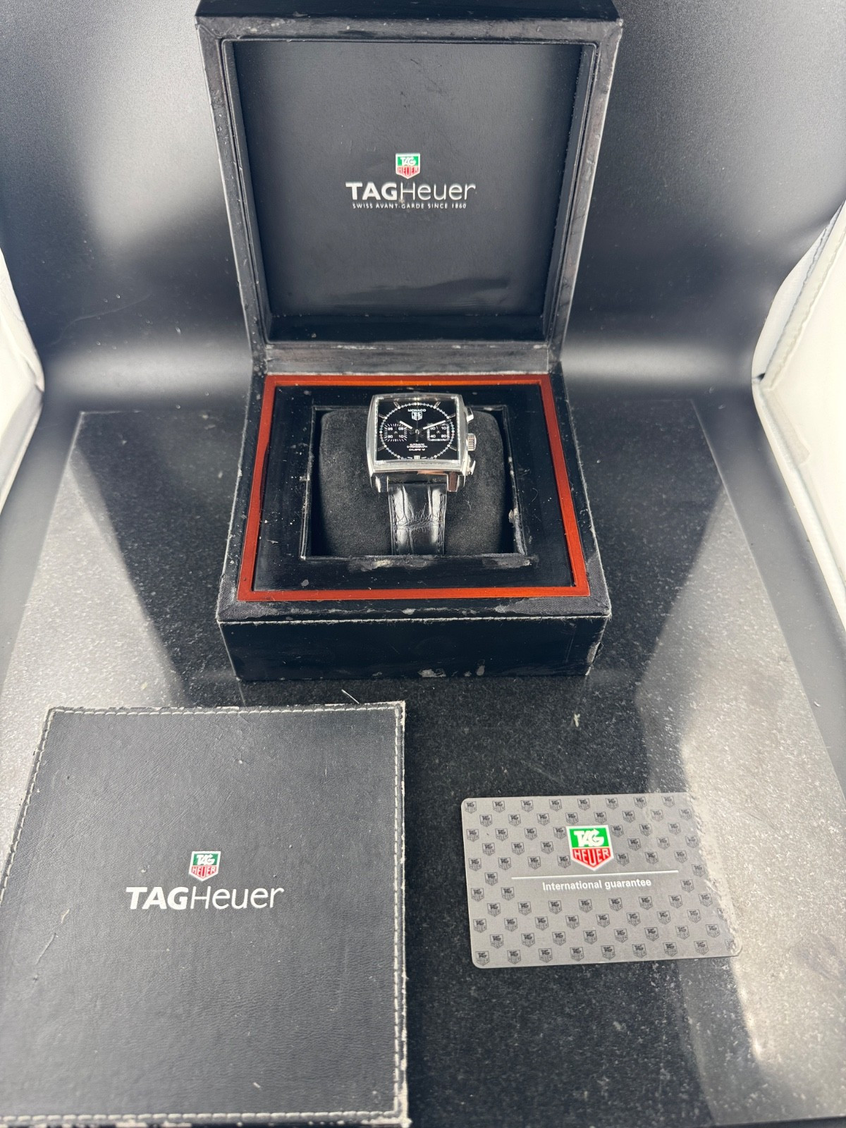 TAG Heuer Monaco Calibre 12 Automatic 39mm CAW2110 Box Papers US Seller, view 3