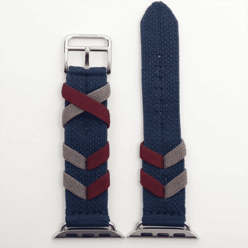 Thumbnail: Authentic Hermès Nylon Replacement Watch Strap with Stainless Steel Buckle