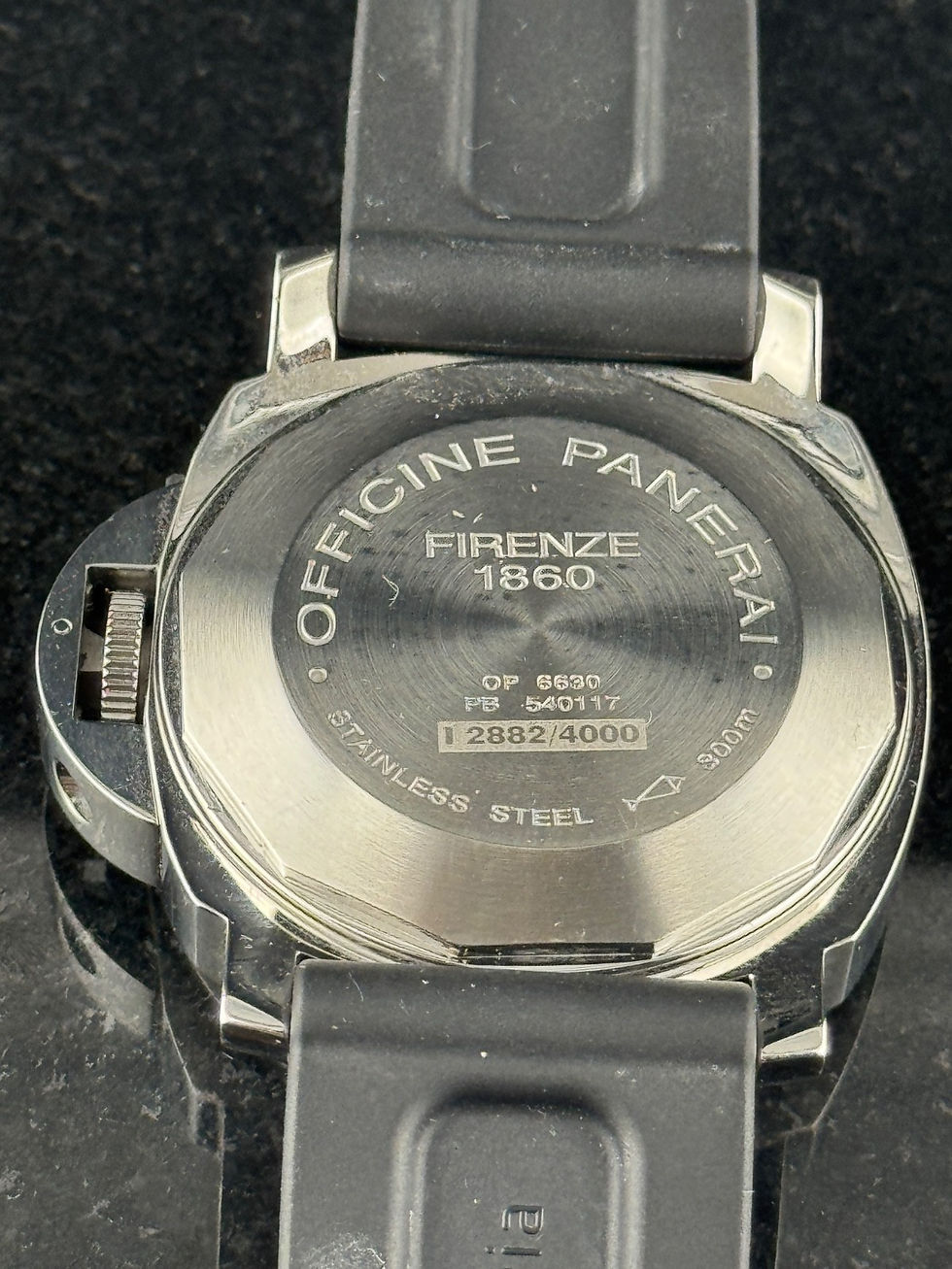 Thumbnail: Panerai Luminor Marina PAM00104 44mm Stainless Steel Black Dial Automatic