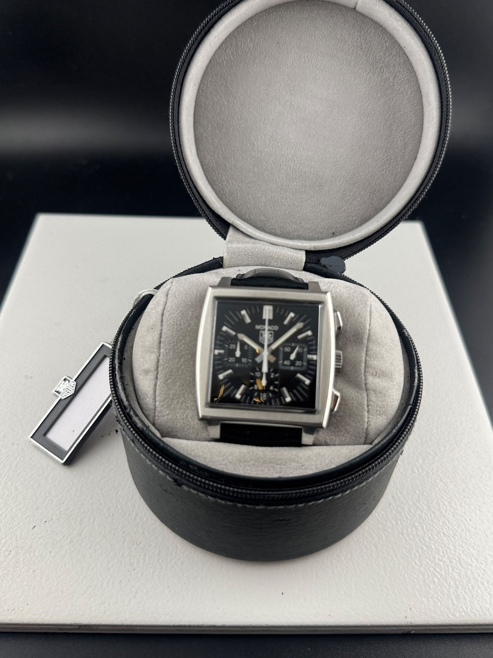 Thumbnail: TAG Heuer Monaco Automatic Chronograph CW2111 Box Paper Excellent