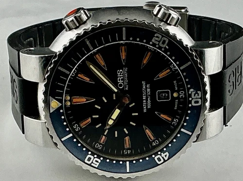 Oris Titan Diver 7609 47mm Steel Blue Dial Rubber Titanium