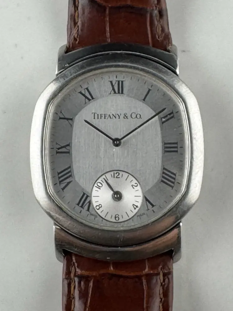 Tiffany & Company Unisex Dual Time GMT “Reverso” Steel Flip Watch M161- RARE!