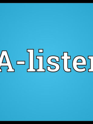 A picture that shows the words A-Lister
