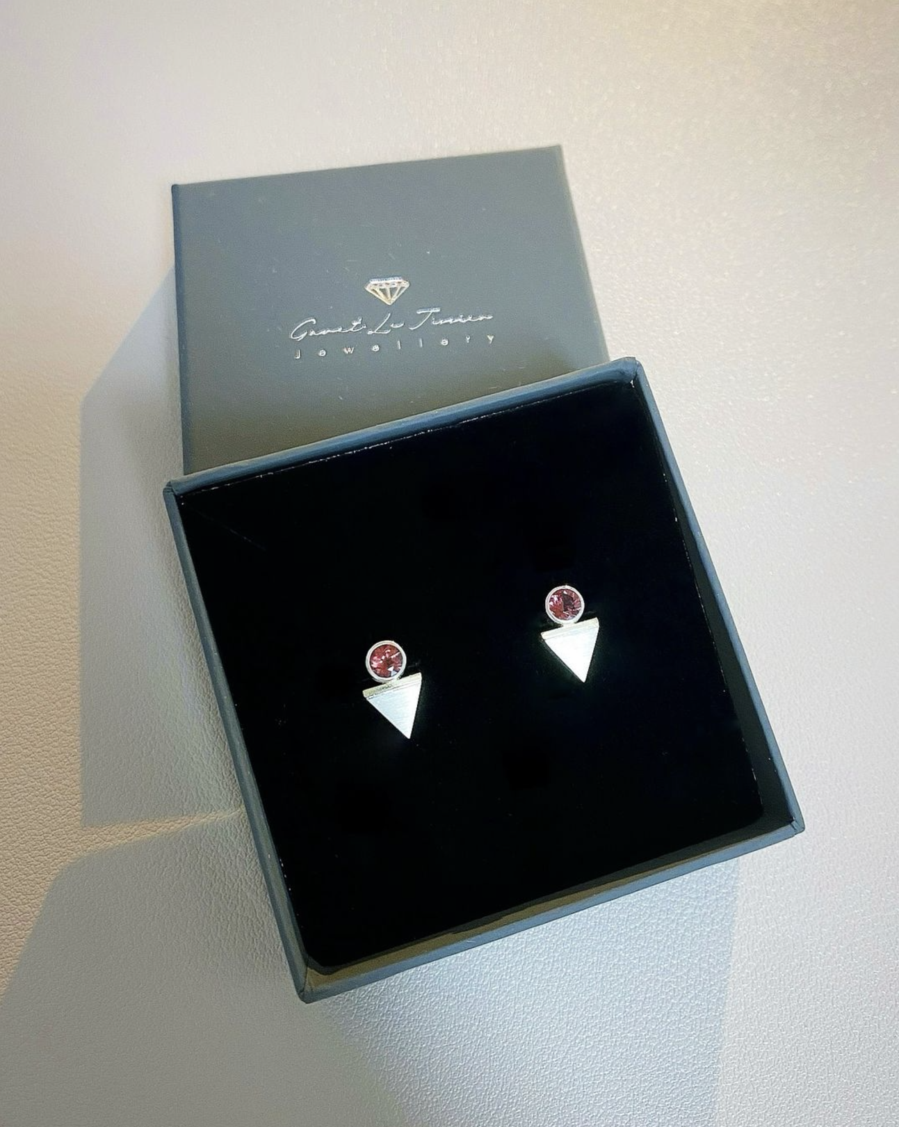 Pink Tourmaline Stud Earrings