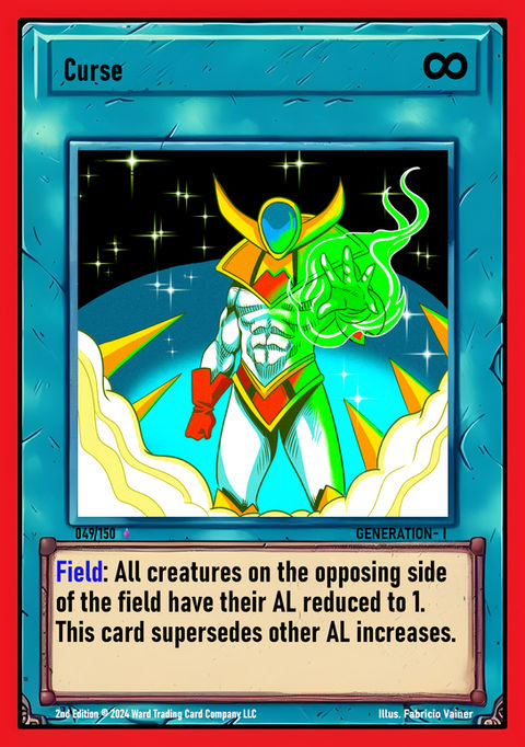 Ward tcg magic card of Curse