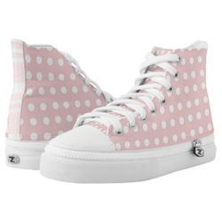 Pink & White Pocodots - Hi Tops
