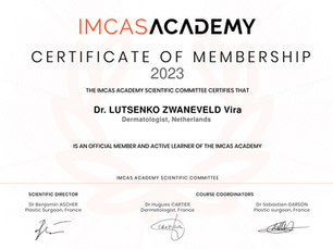 IMCAS Academy 2023: Dr. V. Zwaneveld officieel lid & actief deelnemer