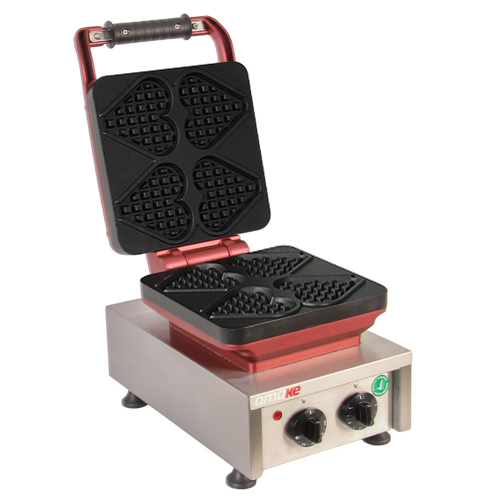 Kare Waffle Makinesi Çubuklu Kalp