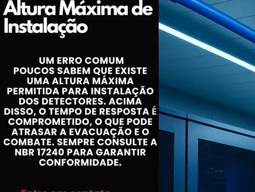 Altura Máxima de Instalação: