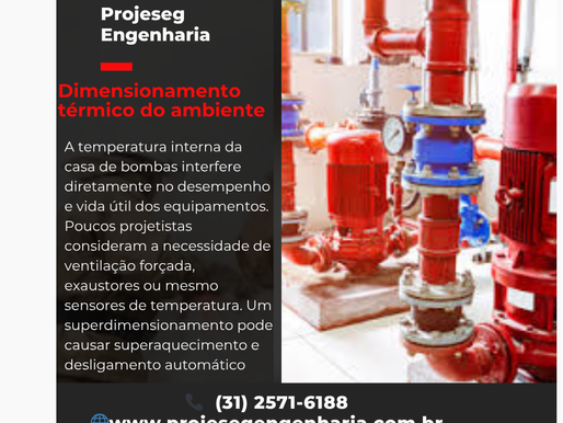 Dimensionamento térmico do ambiente da casa de bombas