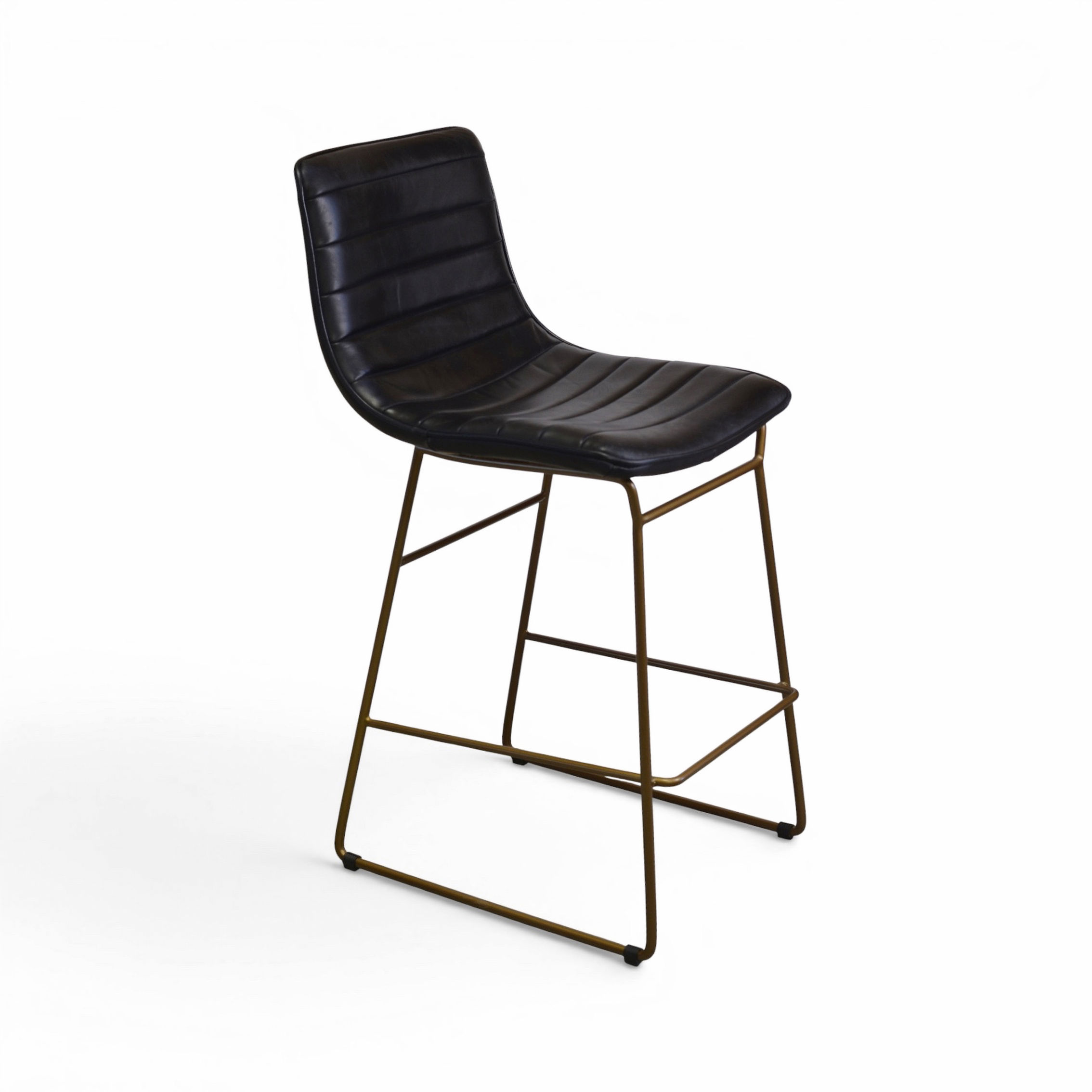 Bennett Counter Stool - Black Leather