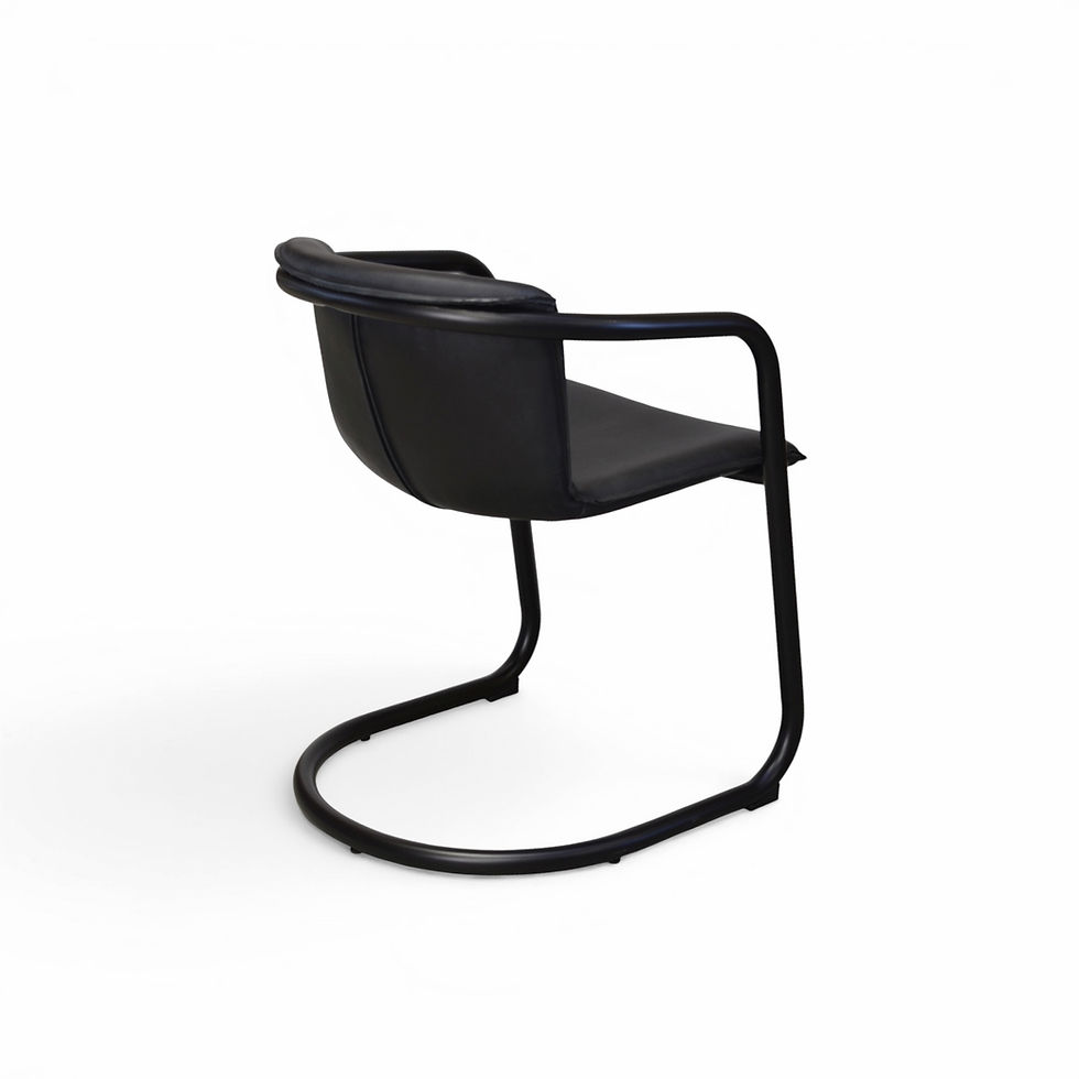 Thumbnail: Hugo Dining Chair - Black Leather