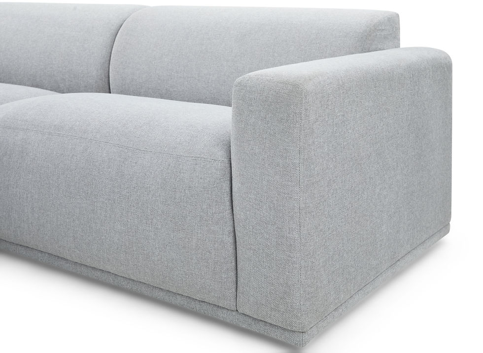 Thumbnail: Boston Modular Sectional - Light Grey Fabric