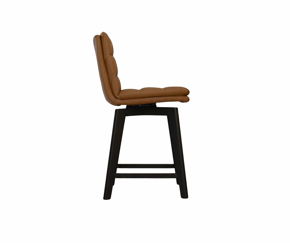 Thumbnail: Parker Swivel Counter Stool - Tan Leather