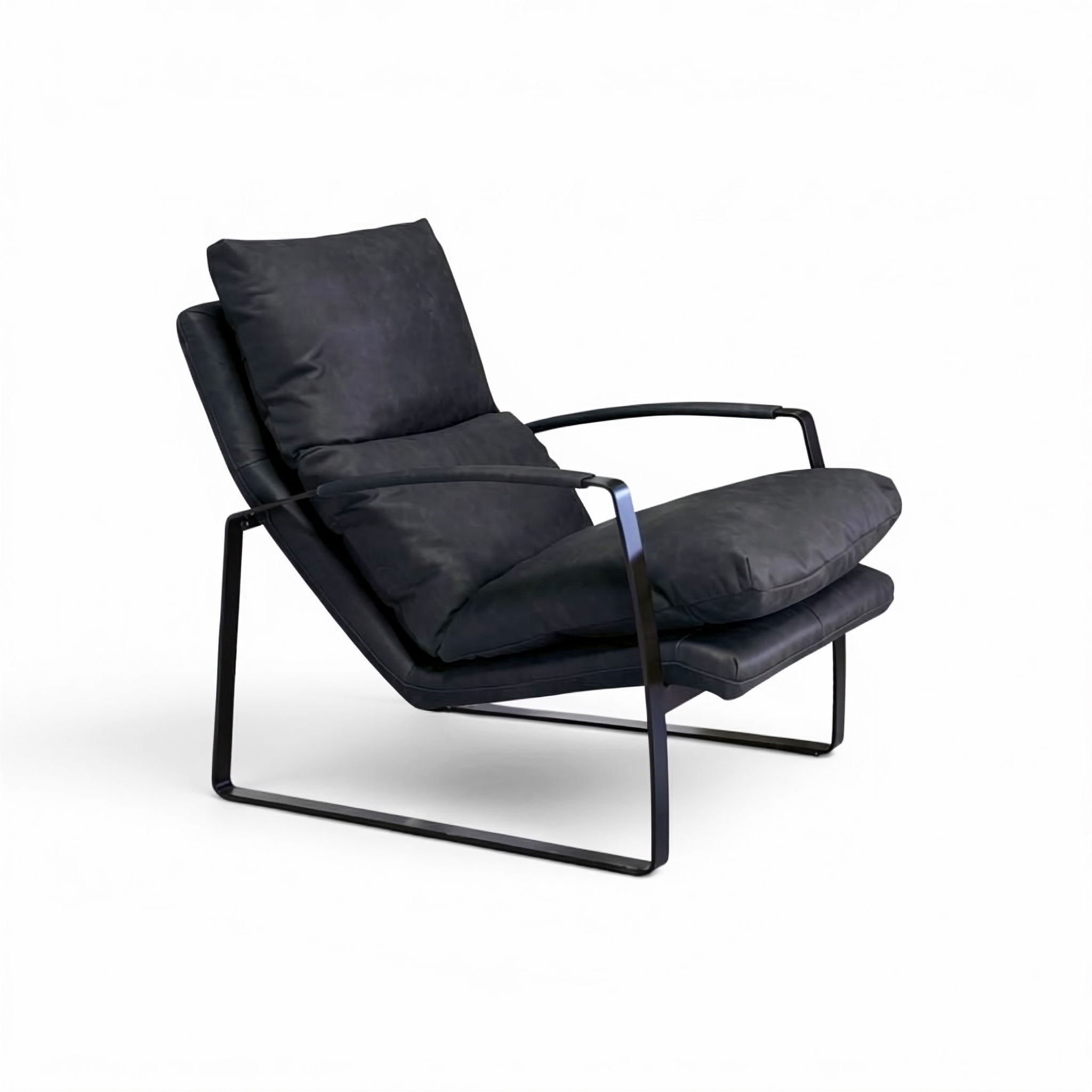 Fraser Armchair - Black Leather