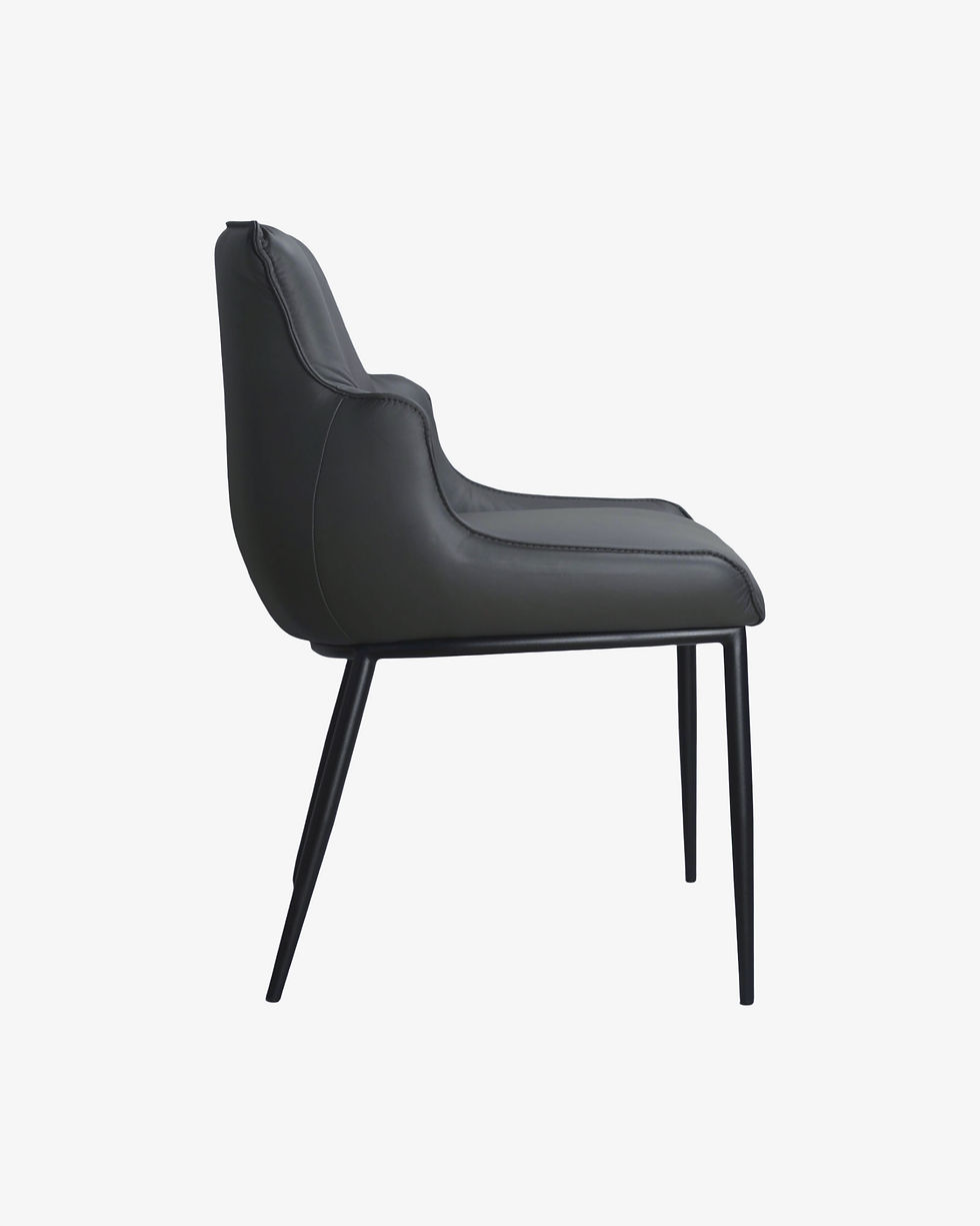Thumbnail: Julian Dining Chair - Charcoal Leather