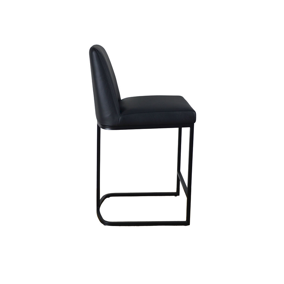 Thumbnail: Sophie Counter Stool - Black Leather