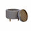 Thumbnail: Olive Storage Ottoman - Grey Bouclé