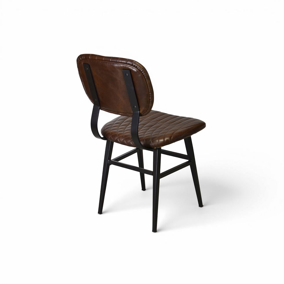 Thumbnail: Bailey Dining Chair - Brown Leather
