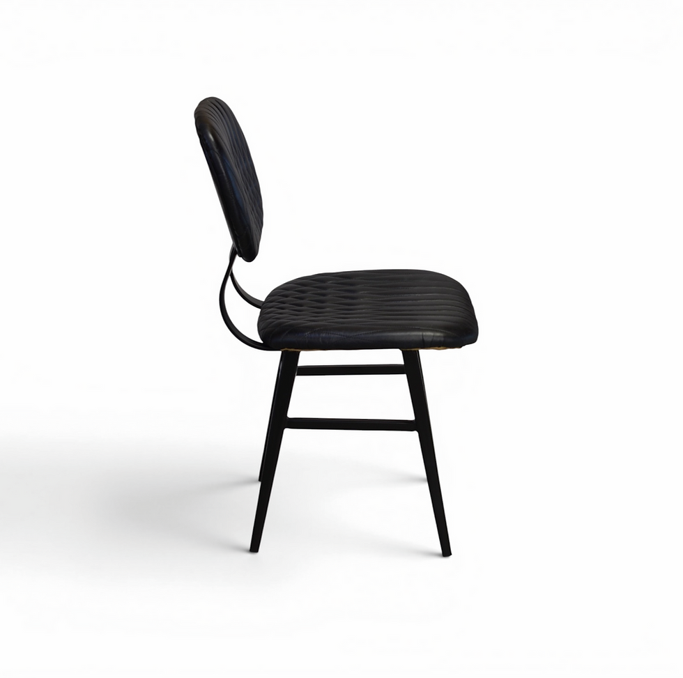Thumbnail: Bailey Dining Chair - Black Leather
