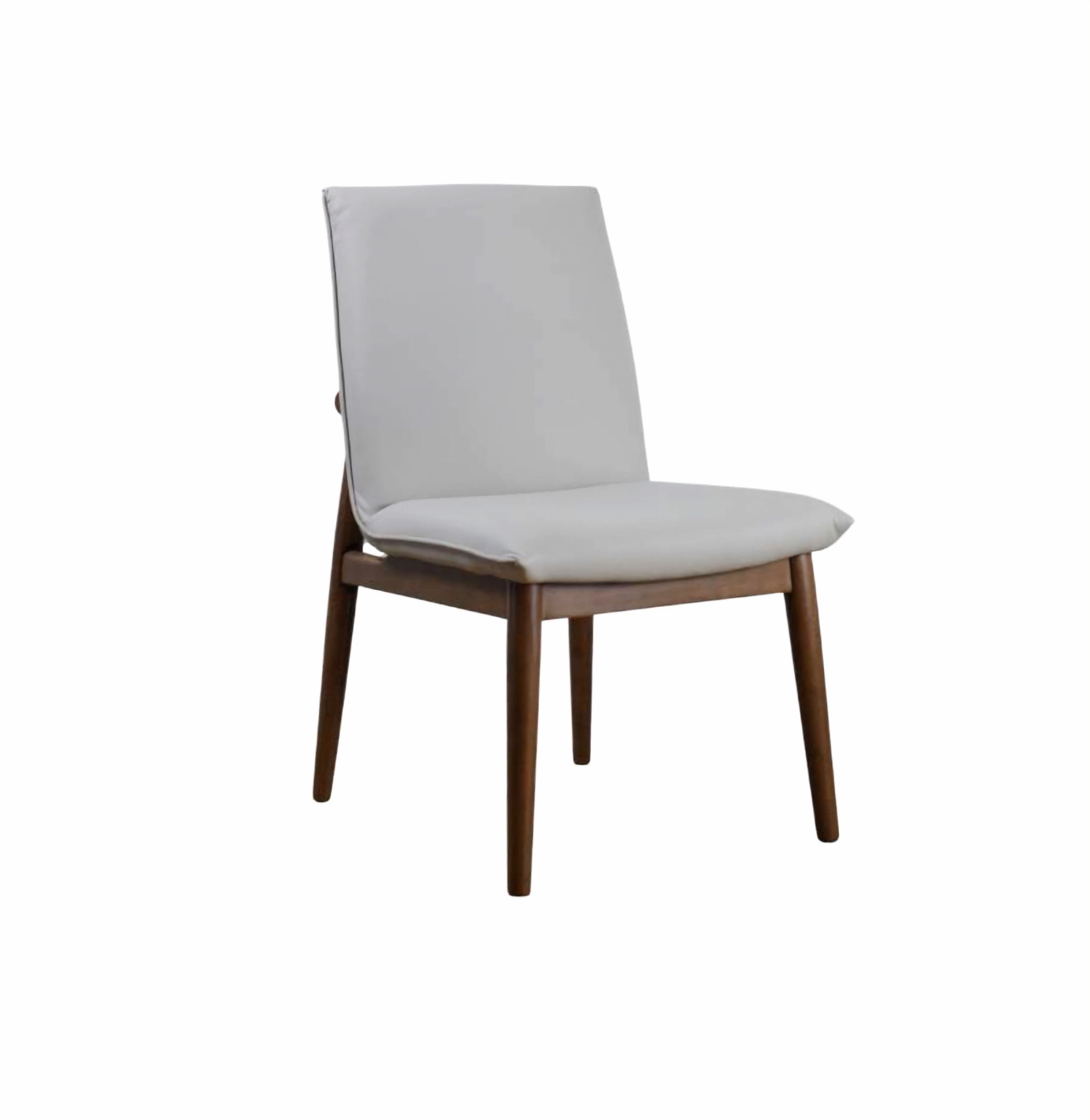 Byron Dining Chair - Light Grey Leather