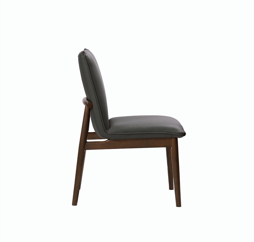 Thumbnail: Byron Dining Chair - Grey Leather