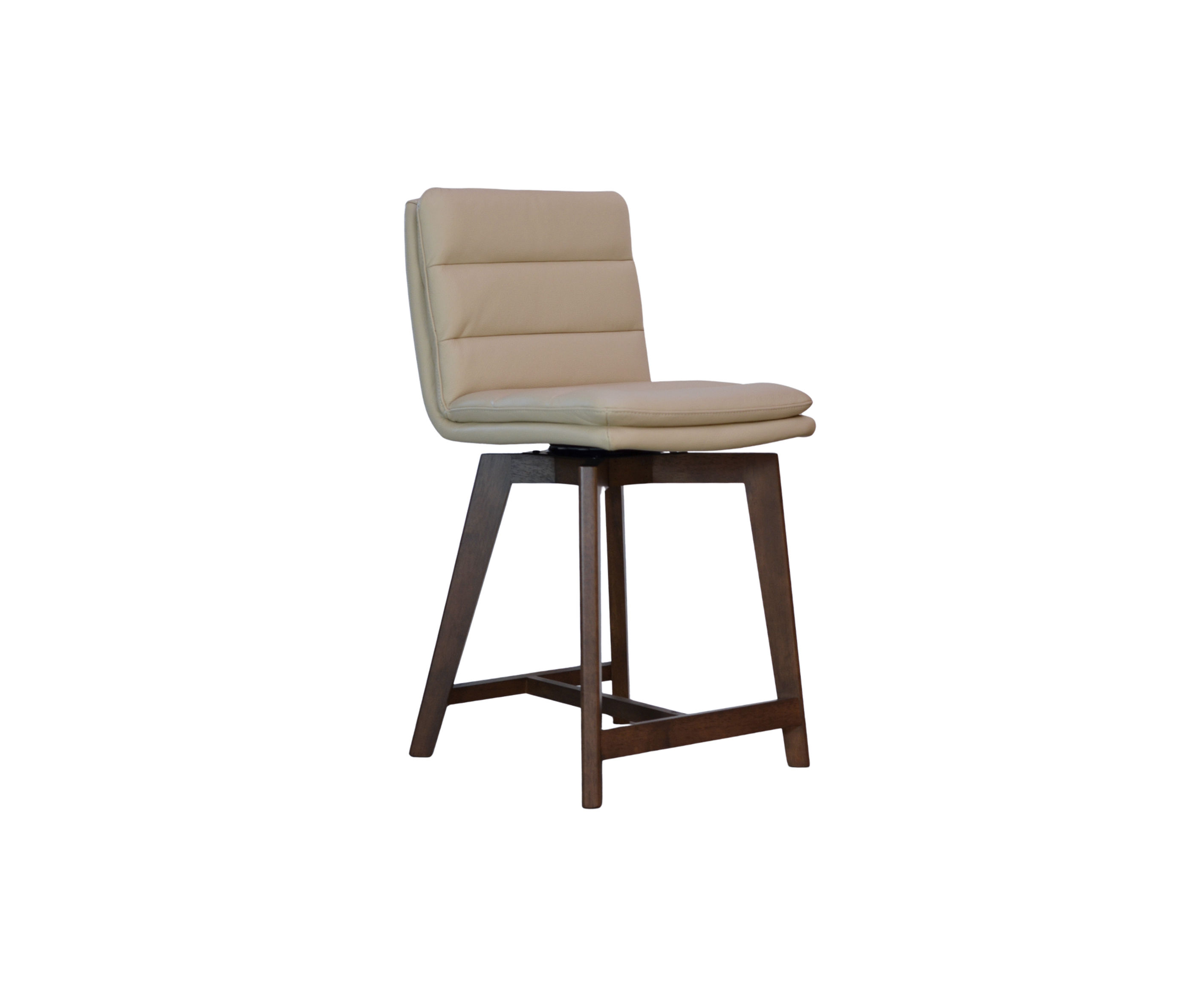 Parker Swivel Counter Stool - Beige Leather