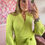Thumbnail: Lime Green Patterned Jumper Dress