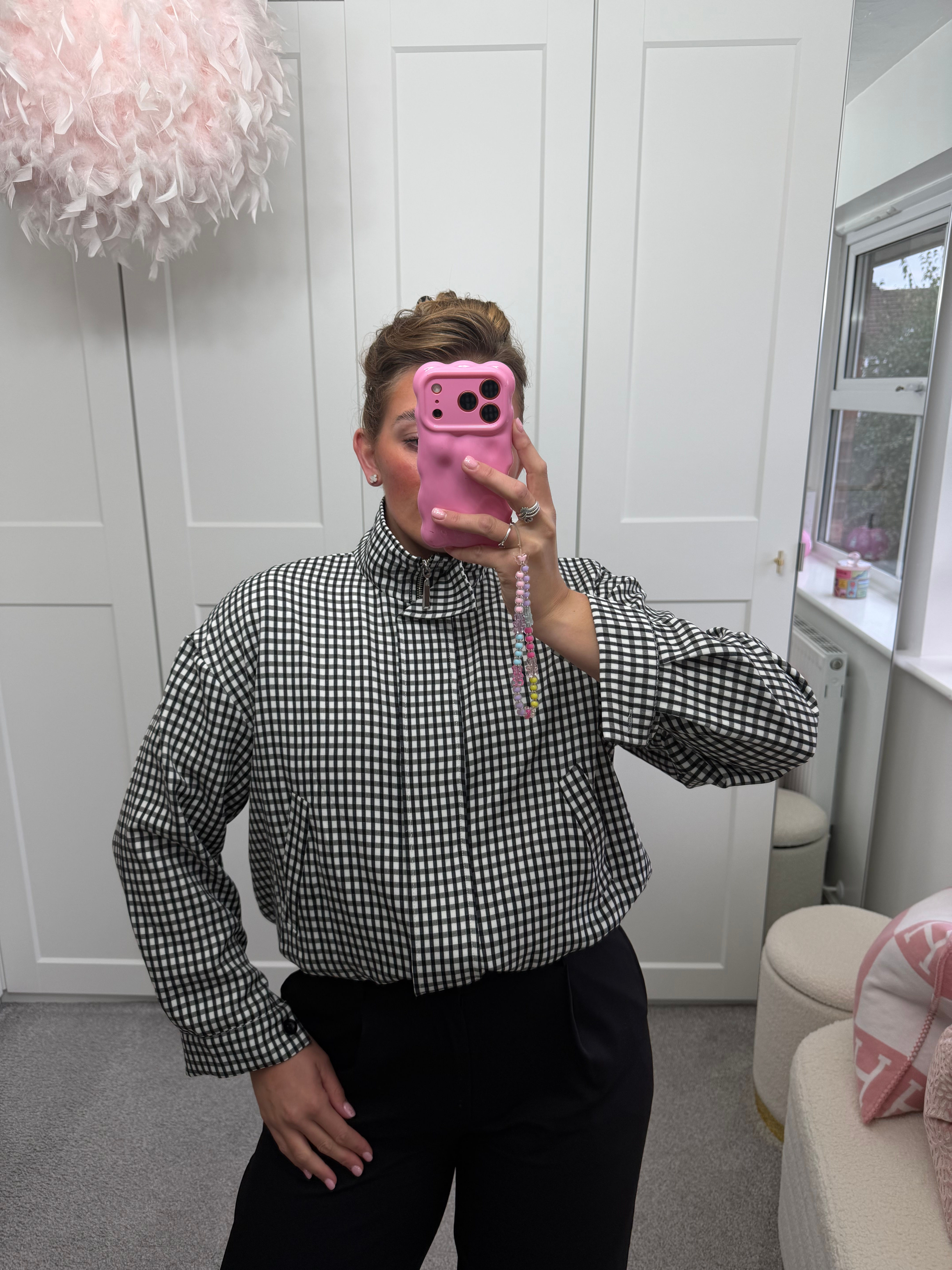 LOUIS Black Chequered Jacket