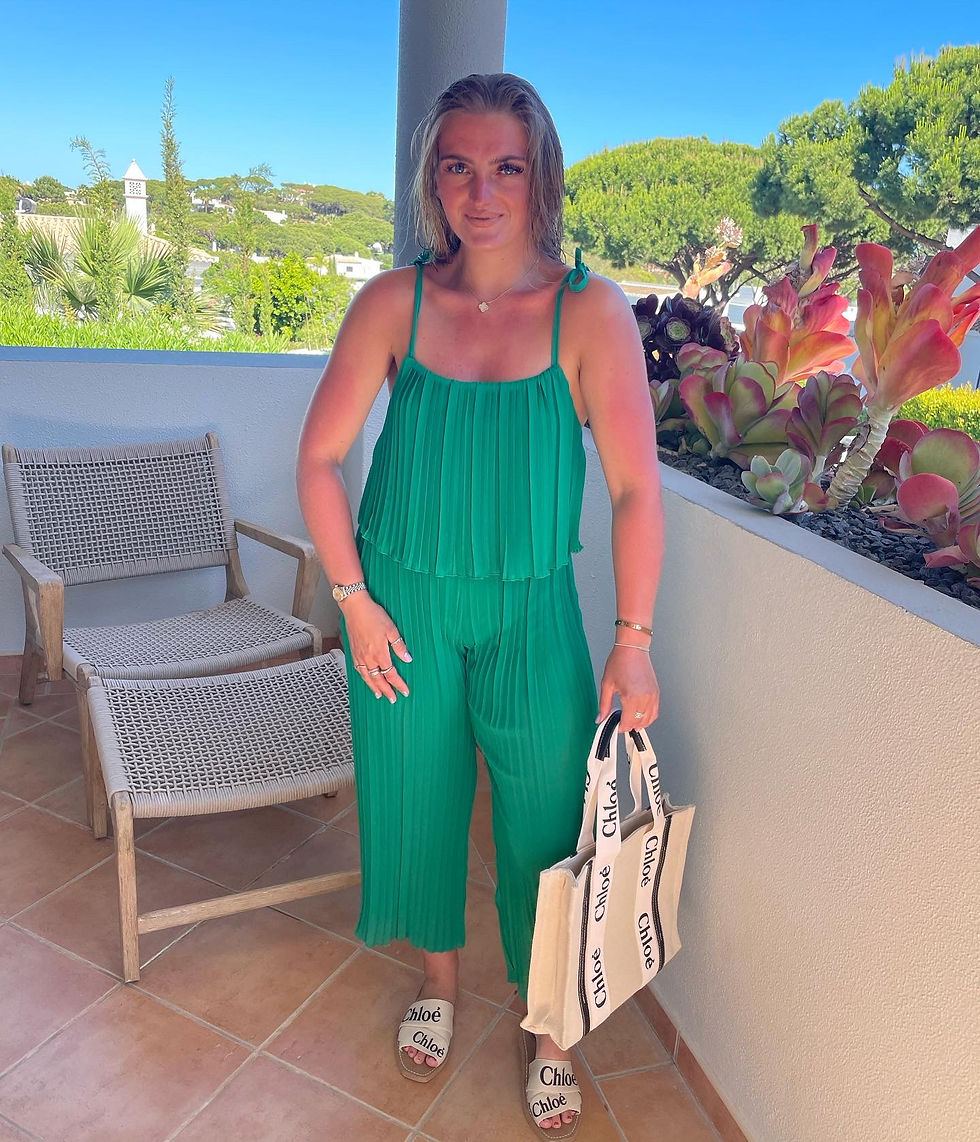 Thumbnail: Green Pleated Jumpsuit