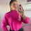 Thumbnail: FUSHIA Pink Jewelled Jumper 