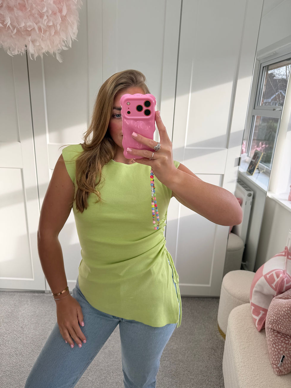 Thumbnail: ELLA Side Ruched Top Green