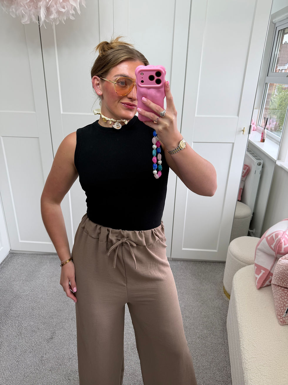 Thumbnail: ‘ROMA’ Palazzo Trousers in Mocha