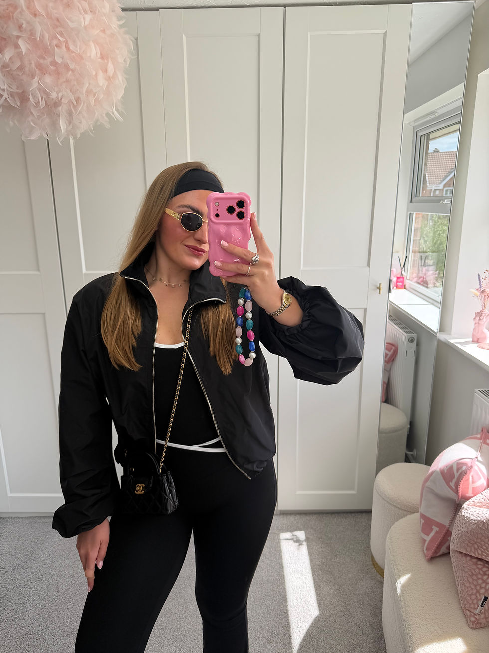 Thumbnail: Black Windbreaker Jacket 