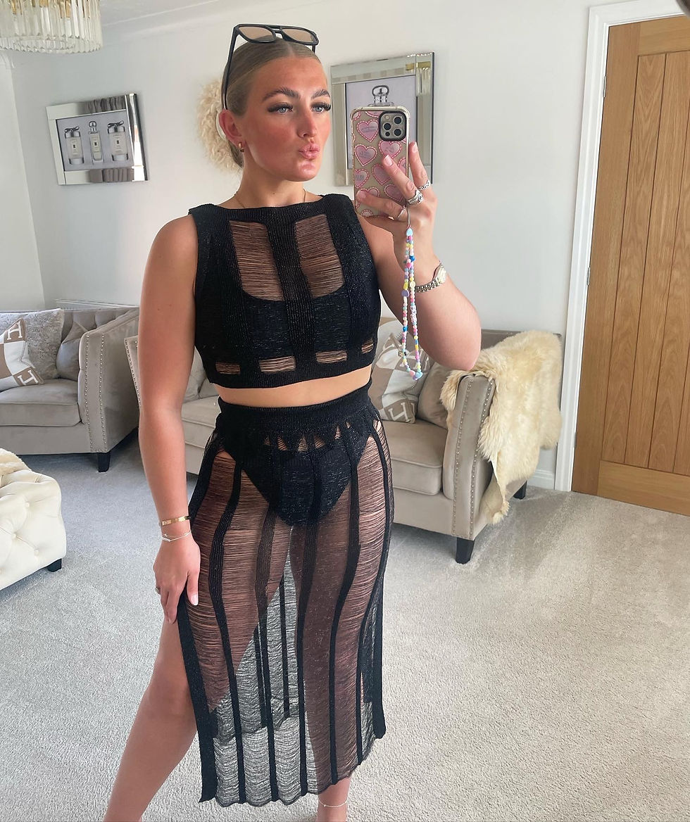 Thumbnail: BLACK Laced Beach Cover Up