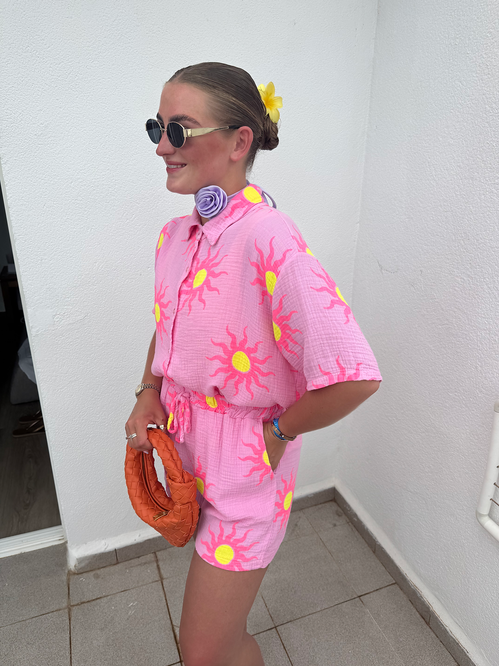 Thumbnail: ‘LUCIA’ Cheese Cloth Short Set