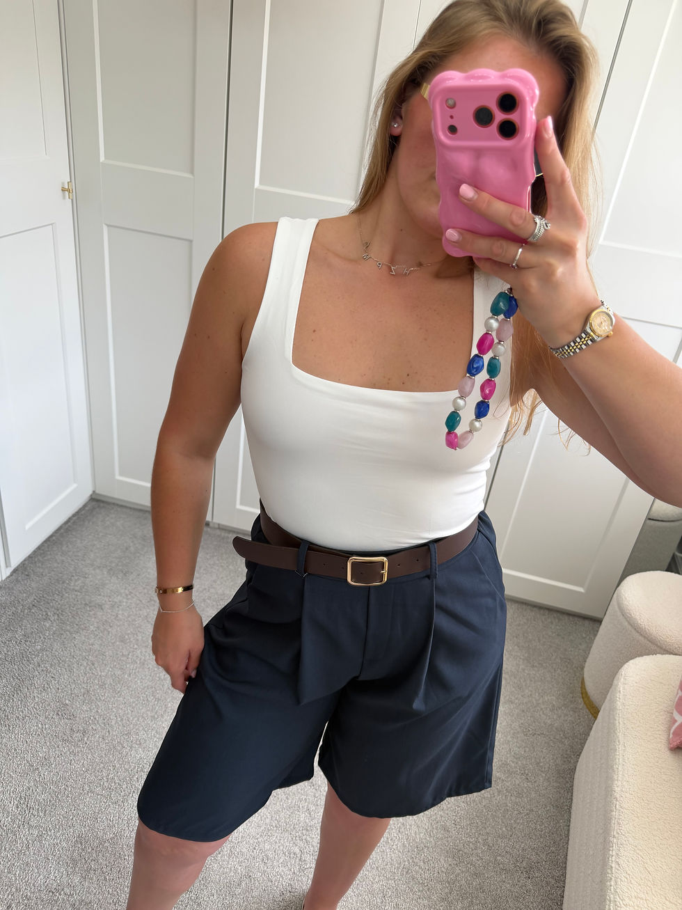 Thumbnail: Navy Jorts With Belt 