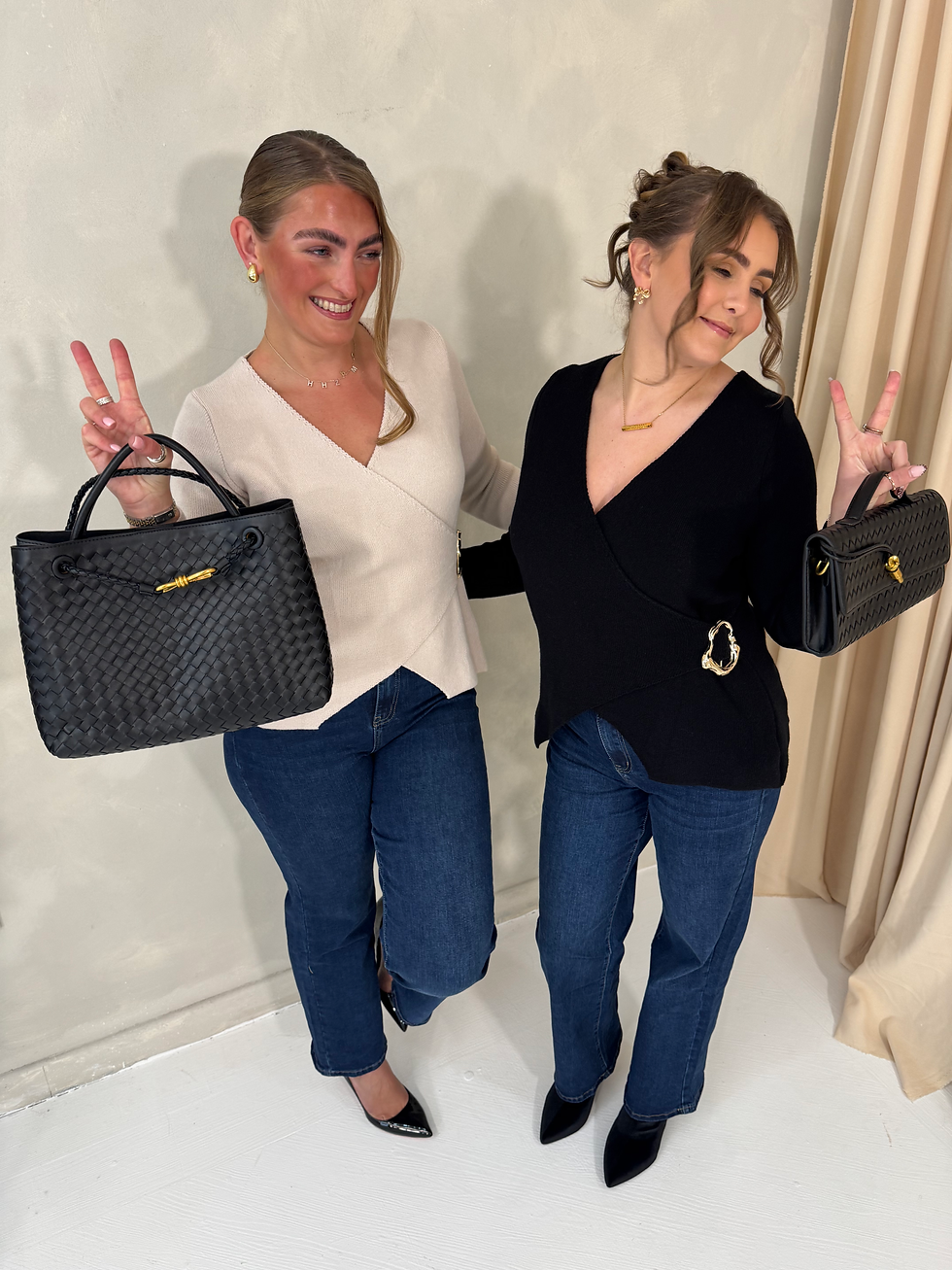 Thumbnail: ‘ESME’ Cross Buckle Jumper in Black 
