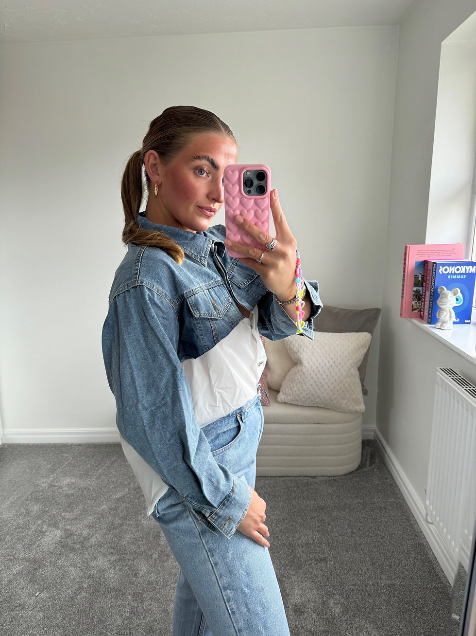 Thumbnail: Denim Cut Out Shirt