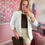 Thumbnail: White Ruched Arm Blazer